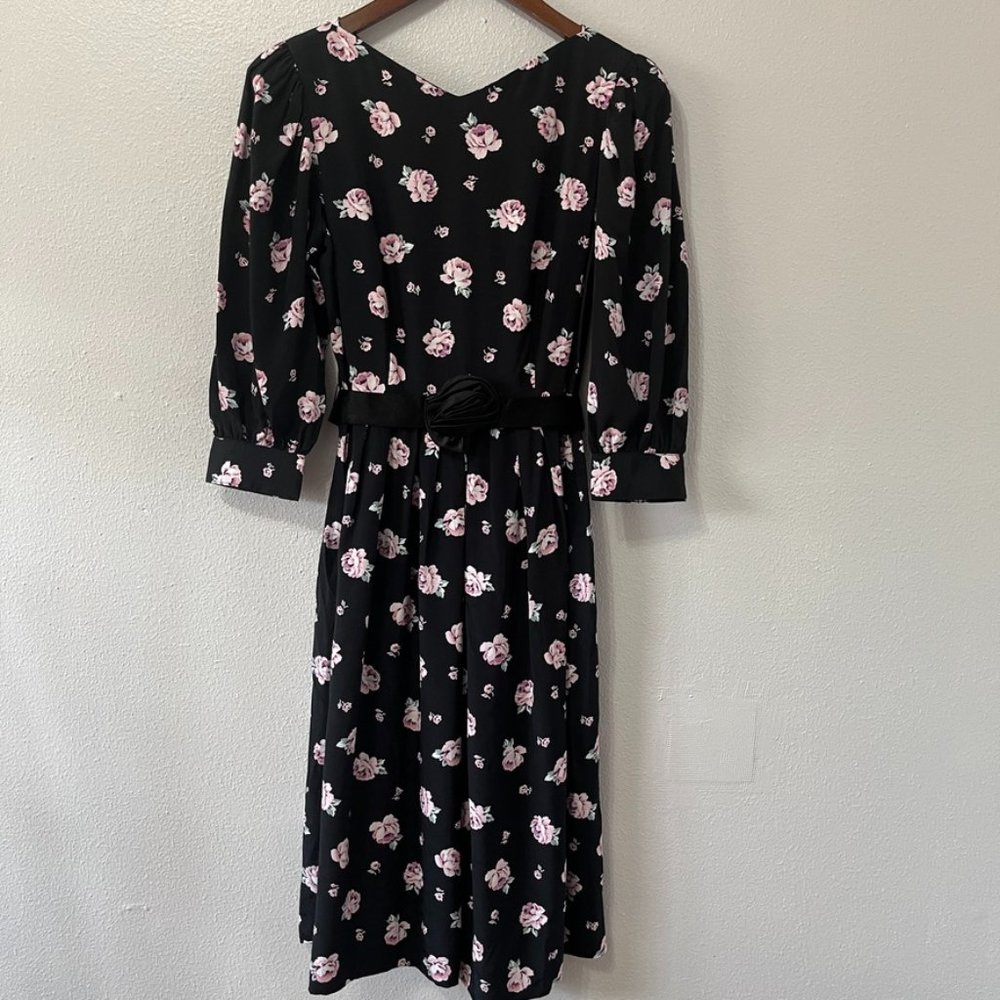 Vintage 1980s Lanz Originals Floral Dress
